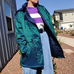 80s iridescent coat